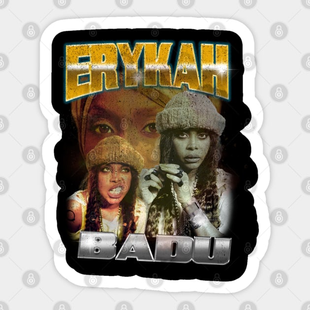 erykah badu bootleg Sticker by Fatdukon